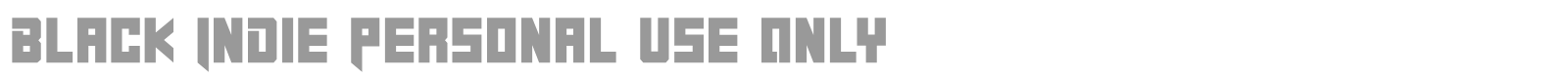 Black Indie font preview